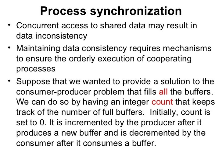 OS Process Synchronization, semaphore and Monitors