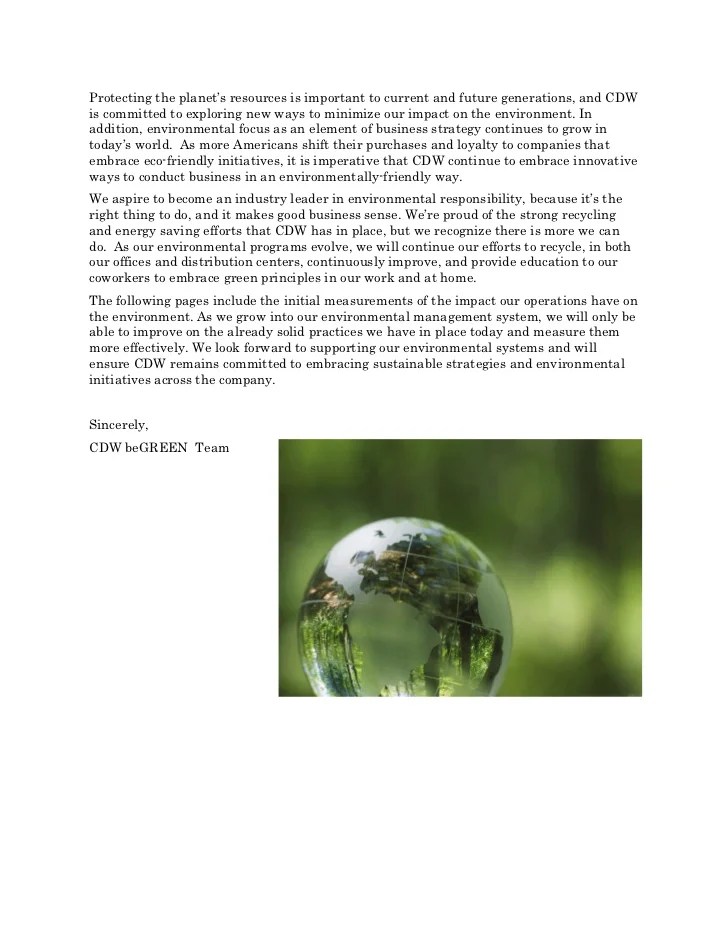 Our Commitment To The Environment 2010