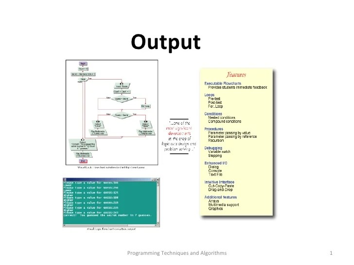Visual Logic Output