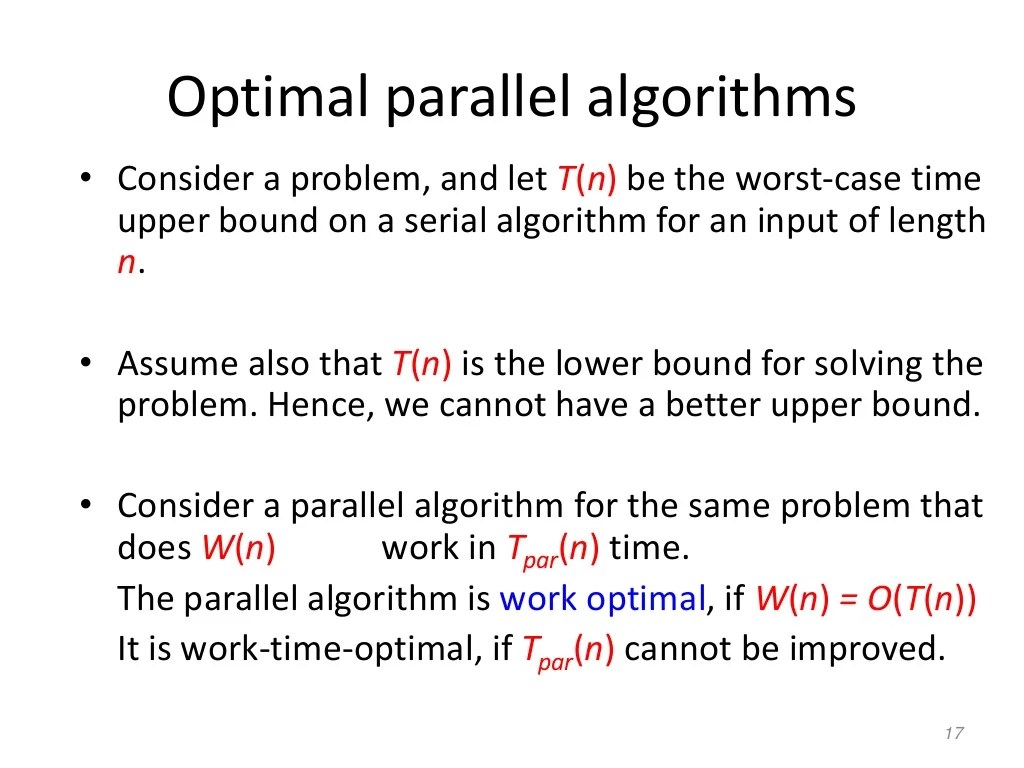 Parallel Algorithms