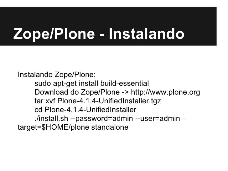 Zope Application Server — Plone Documentation v3.3