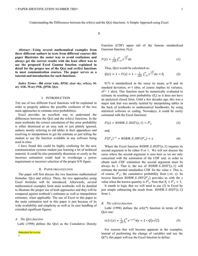 Understanding the Differences between the erfc(x) and the Q(z