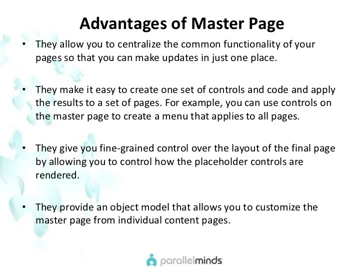 Master Pages In