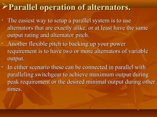 Parallel Operation on Alternators. | PPT