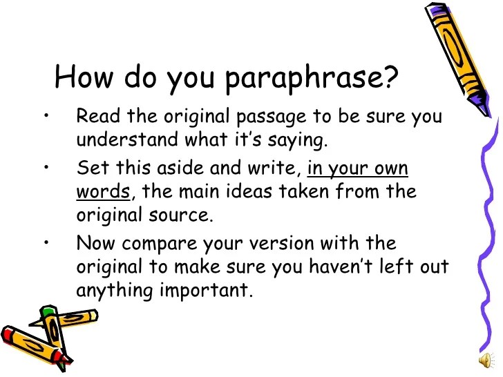 😀 How to do paraphrasing. Tips on How to Paraphrase Fast and