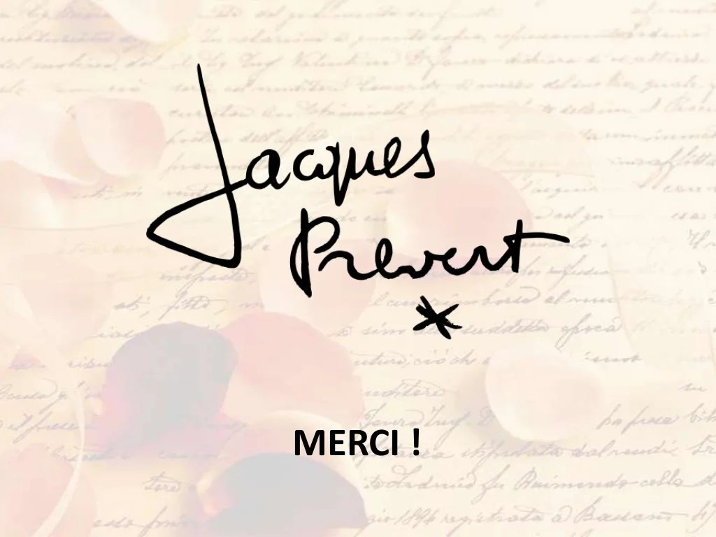 Paroles jacques prevert
