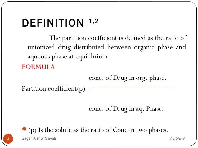Partition coefficient
