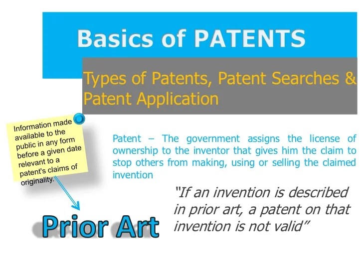 PATENT TUTORIALS Basics of PATENTS Types of Patents, Patent Searche…