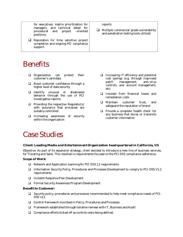 HCLT Brochure PCI DSS Consulting Certification Services