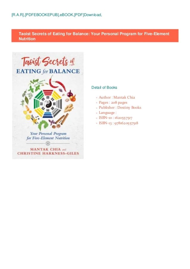pdfTaoist Secrets of Eating for Balance Your Personal Program for…