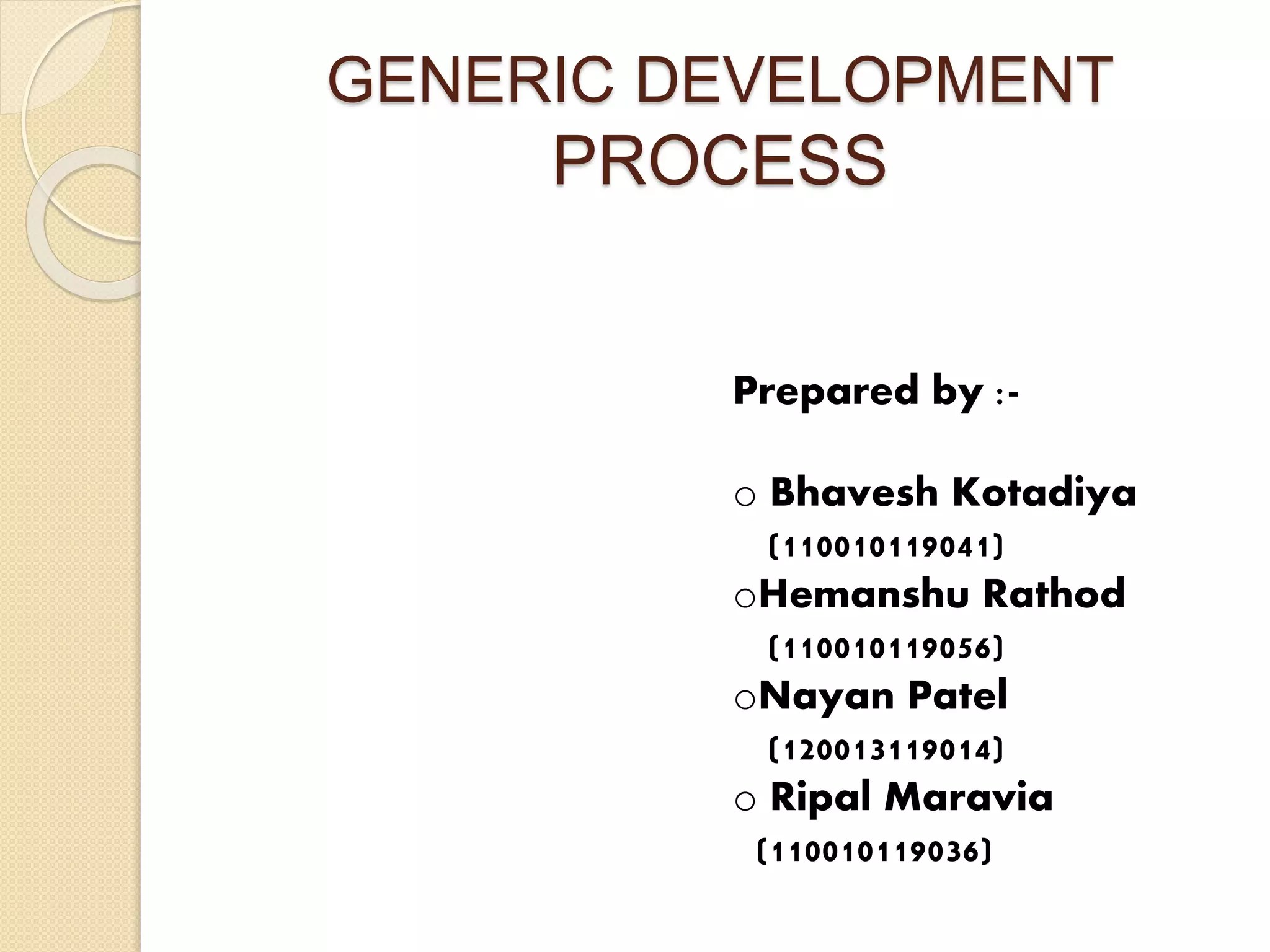 Generic Product Development Process | PPT