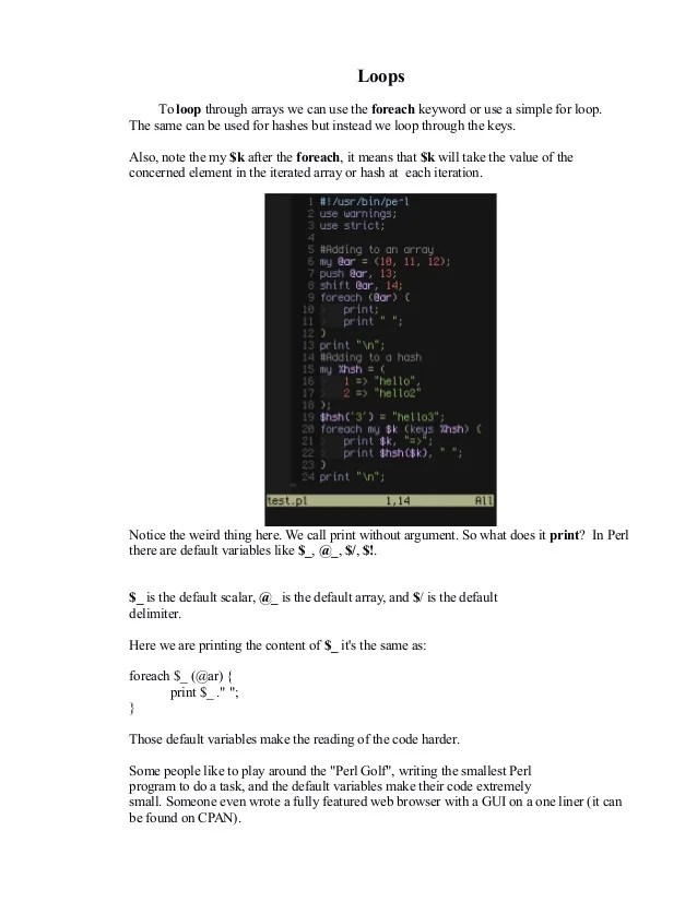 Perl programming language