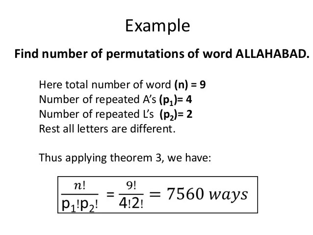 Permutation & Combination