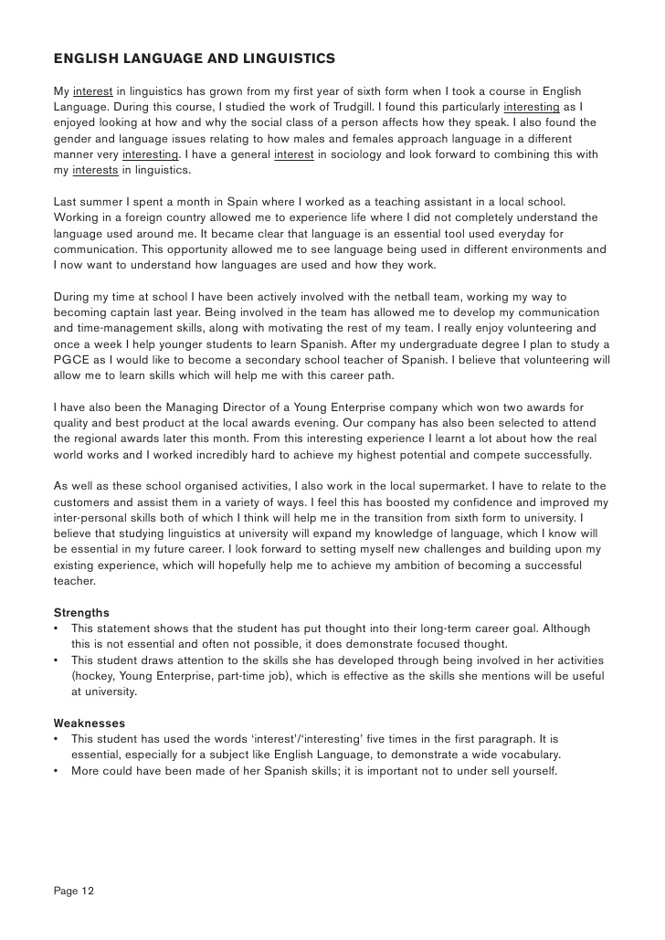 Personal statement examples speech pathology College Paper Writers