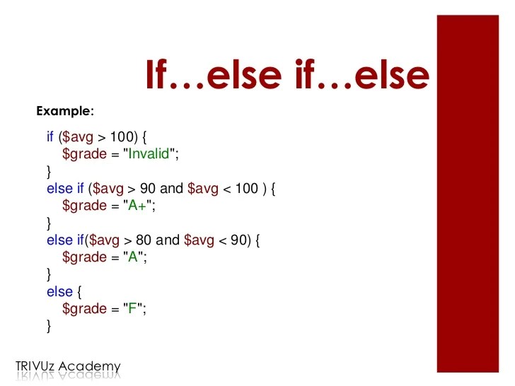 Programming Basics if then else, switch, operators
