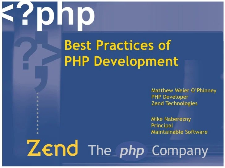 Php Development Best Practices