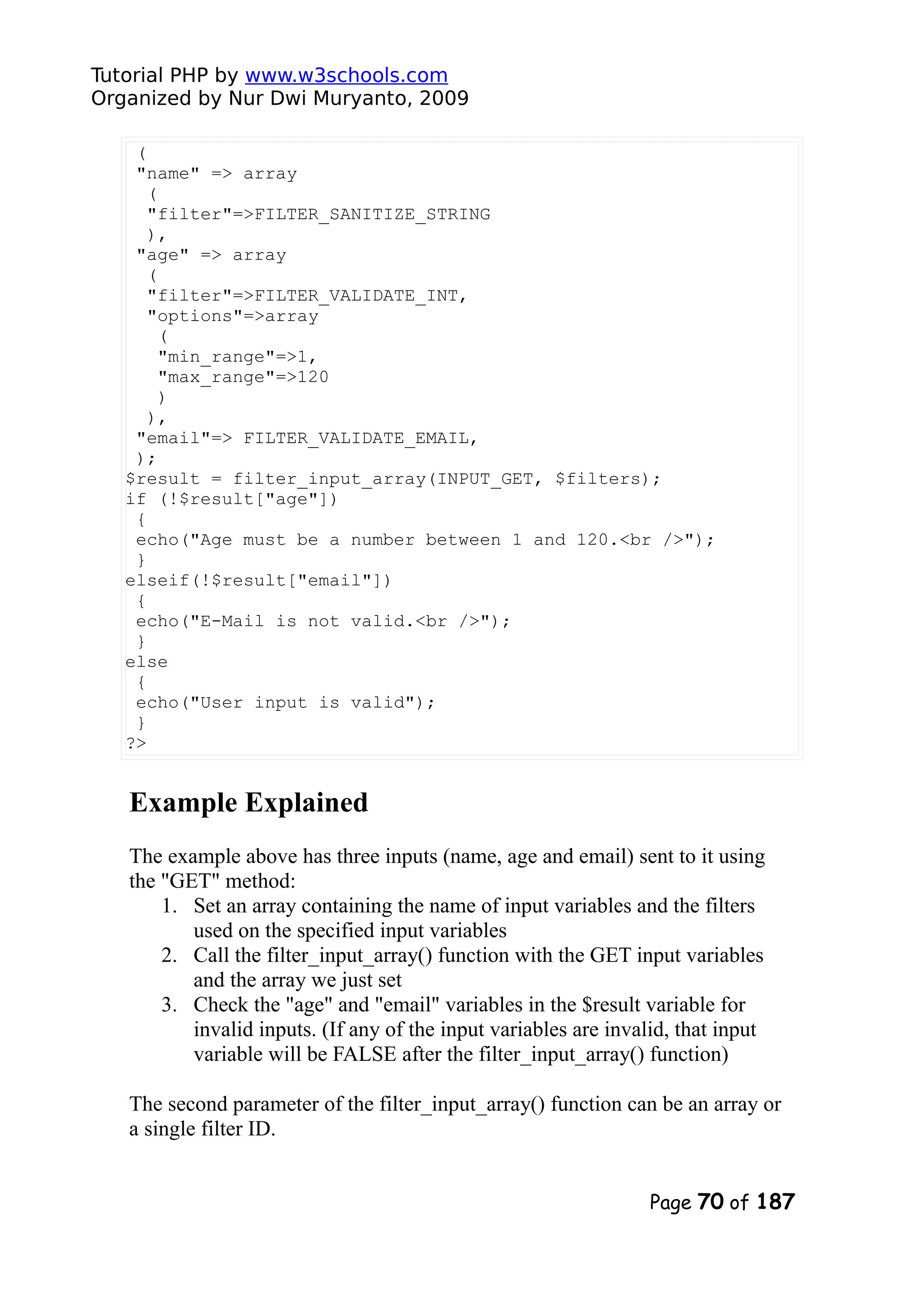 Php tutorial(w3schools)