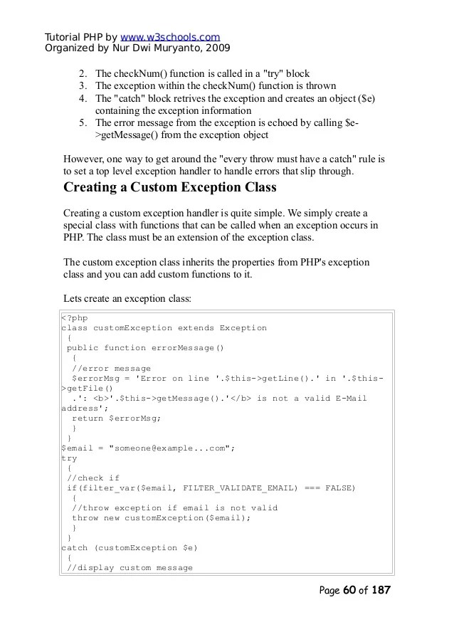 Php tutorial(w3schools)