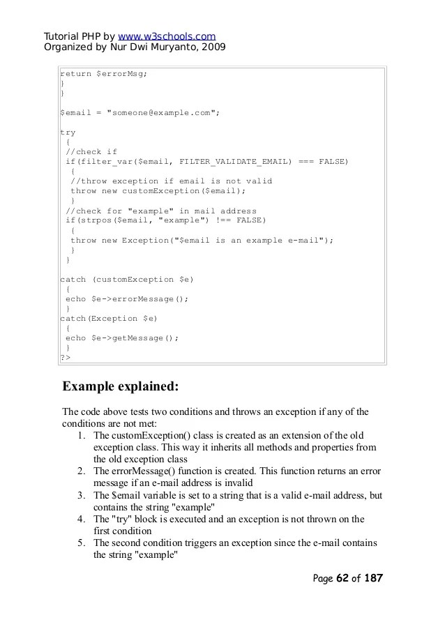Php tutorial(w3schools)