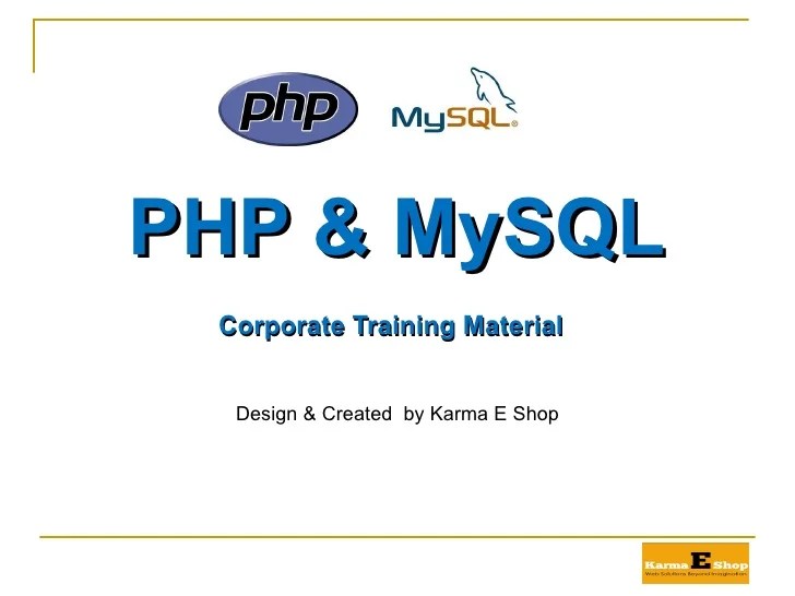 Php mysql ppt