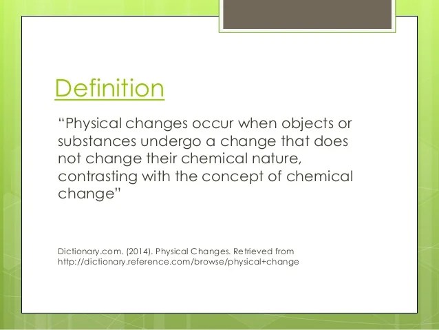 physical change definition DriverLayer Search Engine