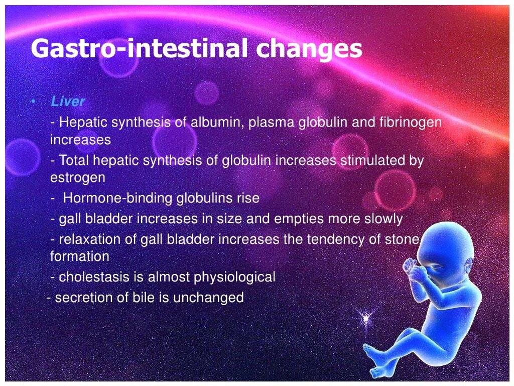 Physiological changes during pregnancy