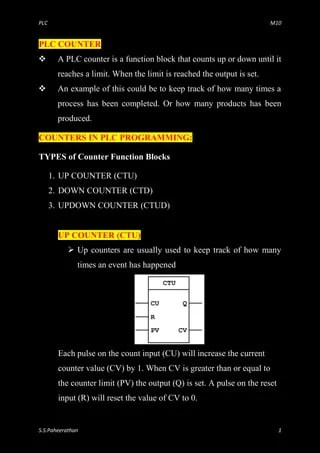 PLC PROGRAMMING- COUNTER INSTRUCTION | PDF