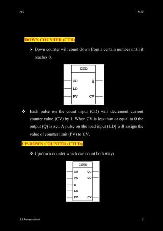 PLC PROGRAMMING- COUNTER INSTRUCTION | PDF