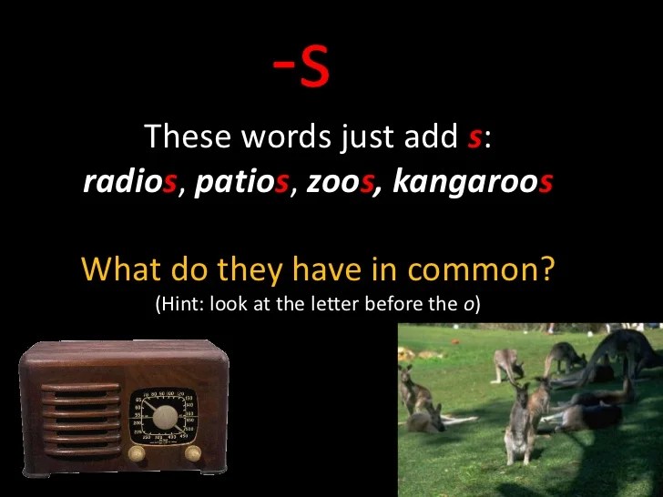 Plurals Of Words Ending In ‘O’