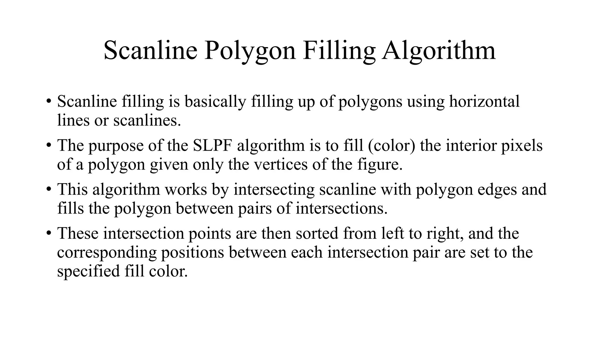 Polygon filling algorithm PPT