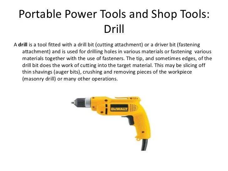 Portable power tools and shop tools