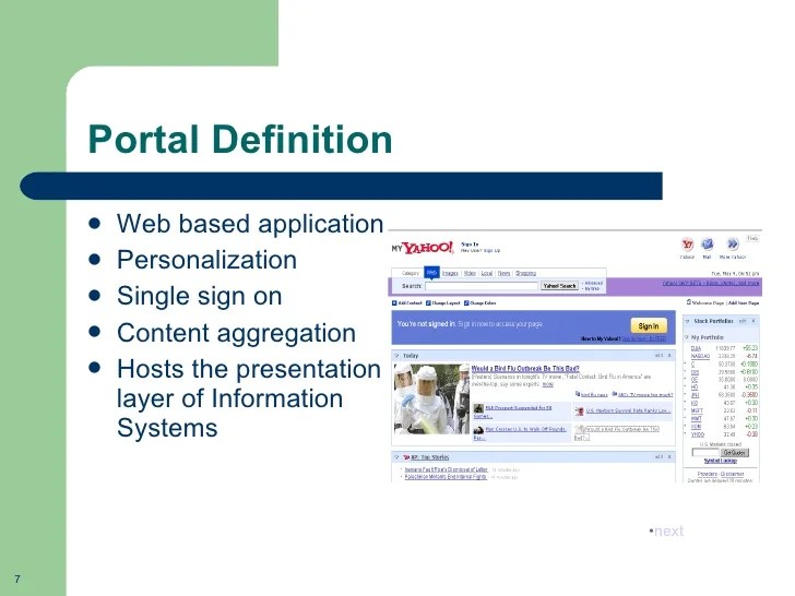 Introduction to Portal Technology