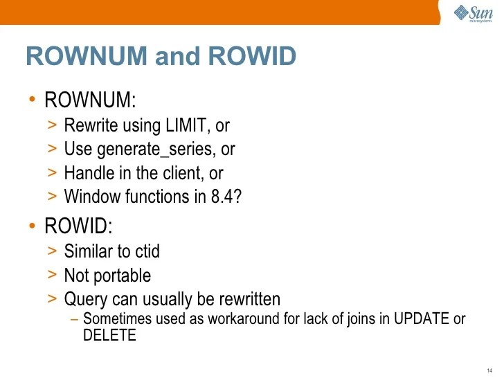 Porting Applications From Oracle To PostgreSQL
