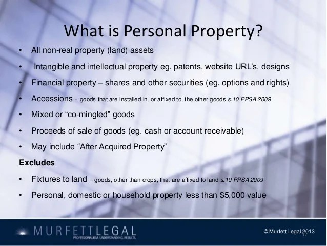 Personal Property Securities Act 2009 (PPSA) overview