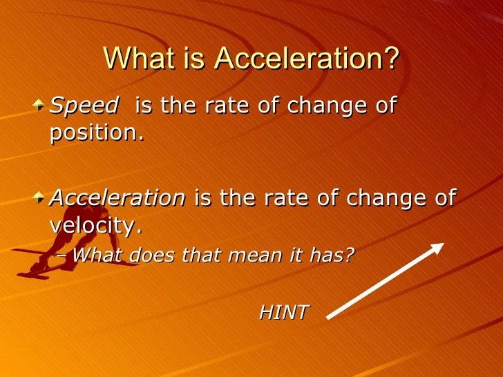 Ppt Acceleration
