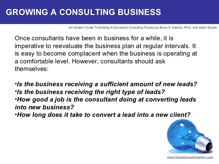 An Insider's Guide to Building a Successful Consulting Practice