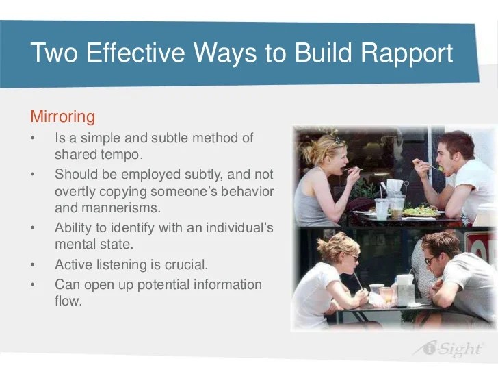 Investigation Interviews Building Rapport