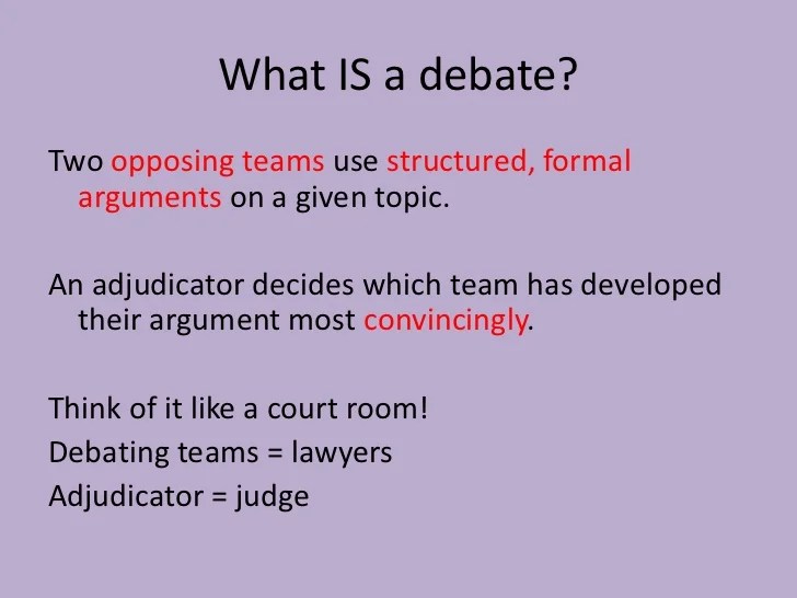 PPT slidesDebating