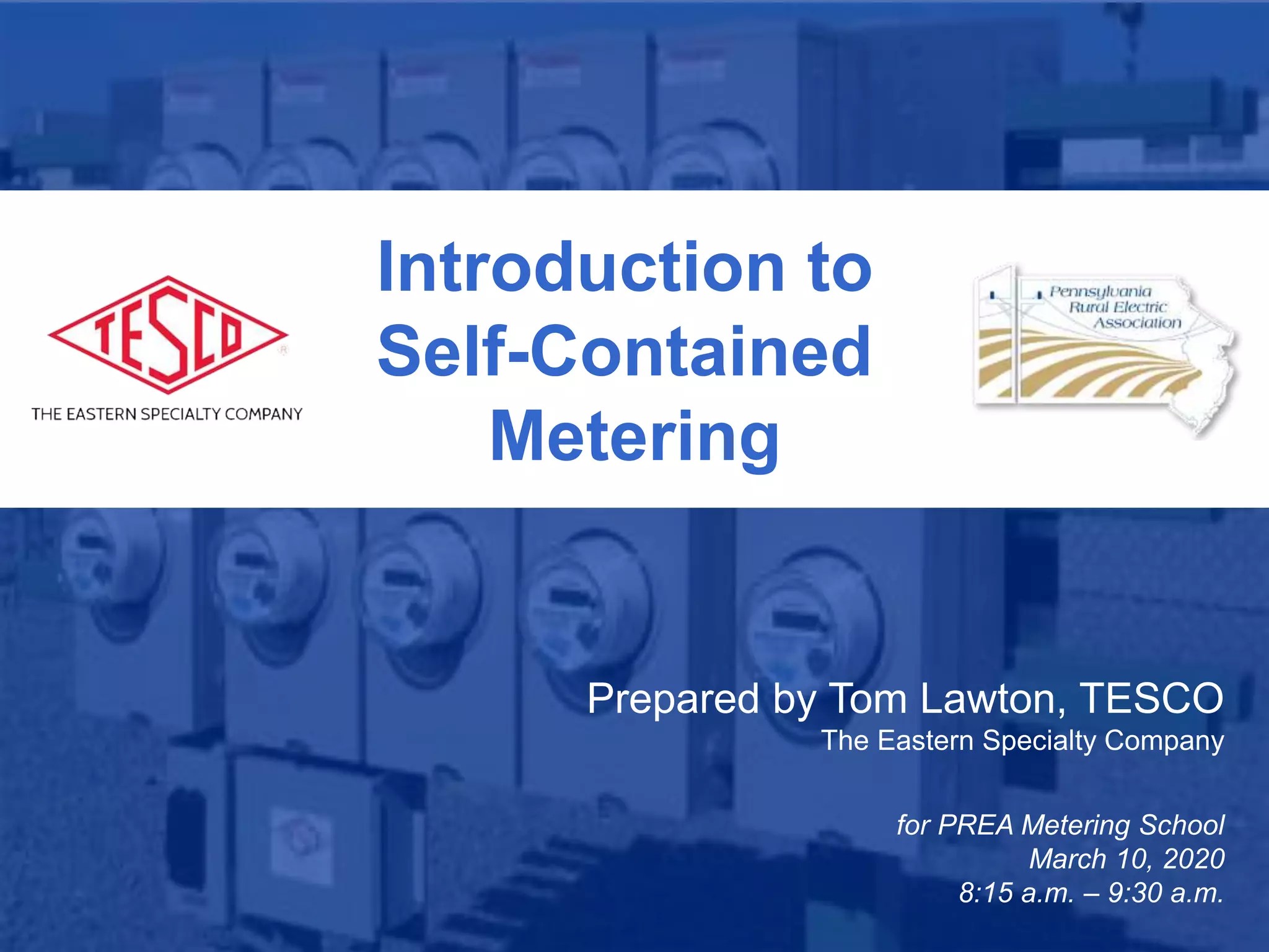 Introduction to SelfContained Metering PPT