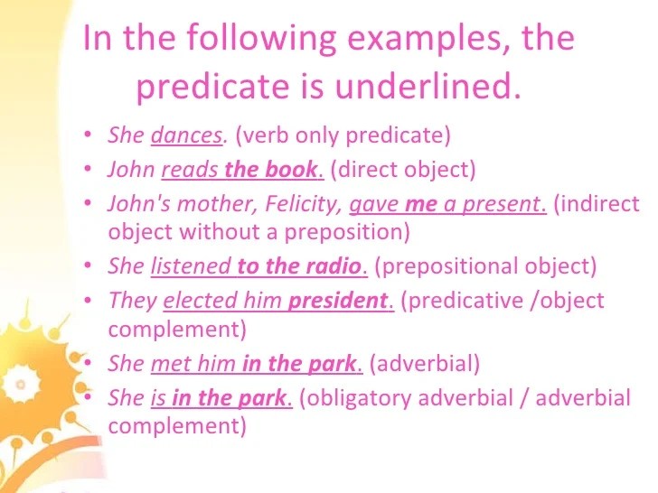 How do I identify the subject, predicate nominative, direct object, and object of a preposition