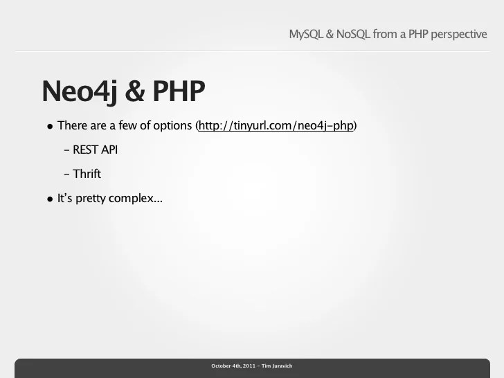 MySQL & NoSQL from a PHP Perspective