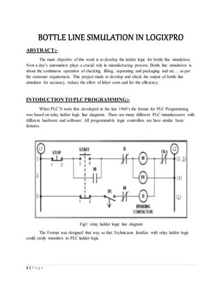 BOTTLE LINE SIMULLATION IN LOGIXPRO | DOCX