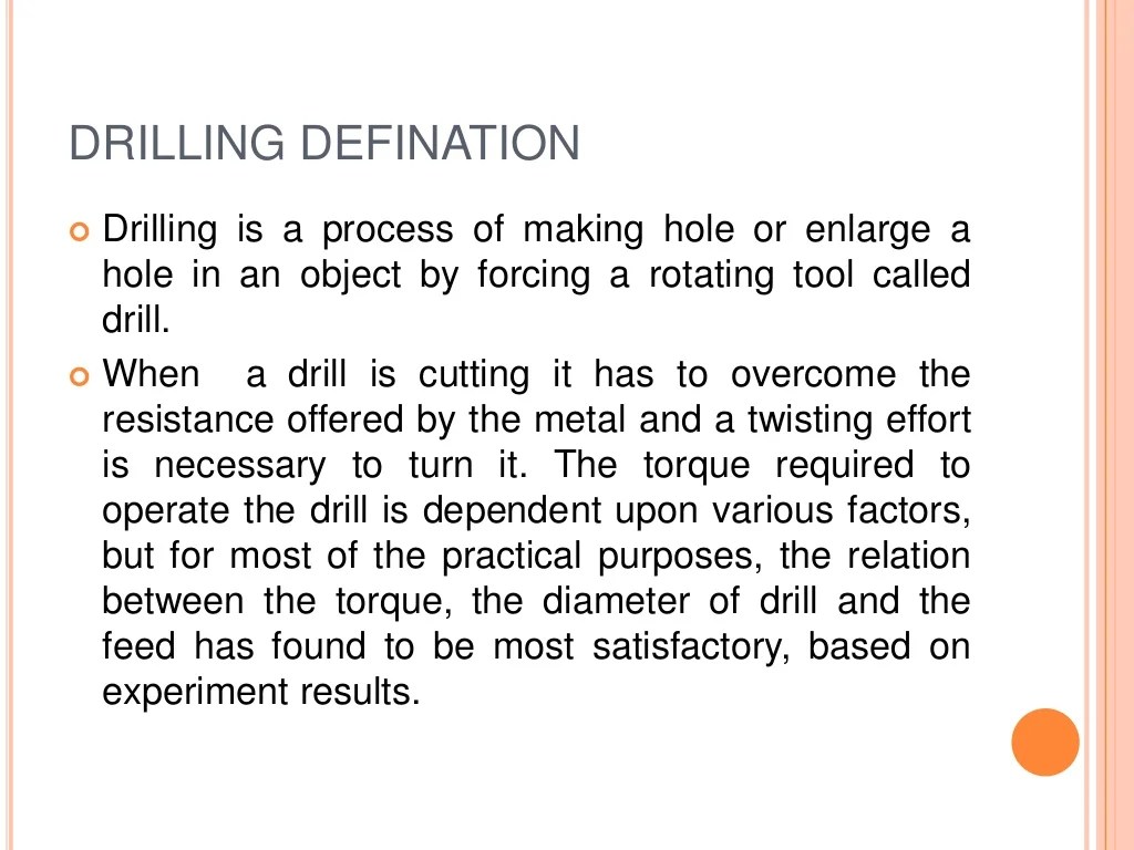 optimization of drilling process parameter