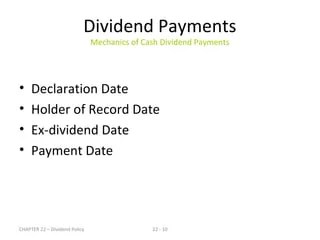 Dividend Policy | PPT