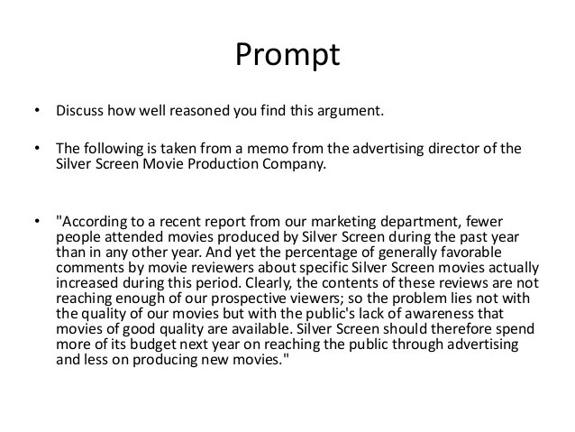 Presentation argumentative essay