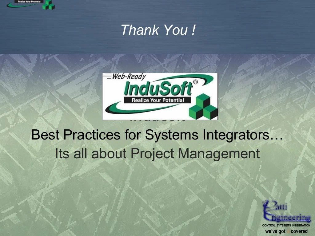 System Integrator Best Practices