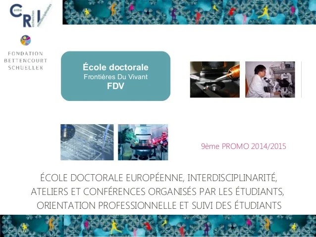 Presentation licence FDV JPO Paris descartes 2014