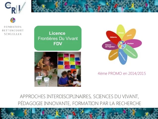 Presentation licence FDV JPO Paris descartes 2014
