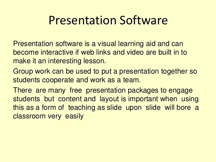Presentation software