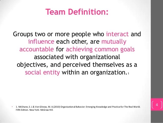 Organizational Behavior (TEAM)